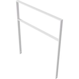 Arceau range-cycles, galvanisé à chaud, version rectangulaire avec traverse, l x p 1000 x 50 mm