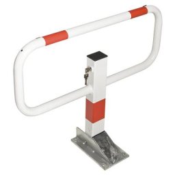 Barrière de parking, à bétonner, réfléchissant blanc / rouge