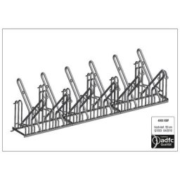 Support d'appui pour cycles, modèle 4500 XBF, double face, 2 x 6 emplacements