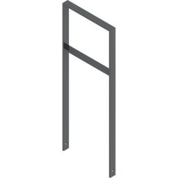 Arceau range-cycles, galvanisé à chaud, mica de fer, version rectangulaire avec traverse, l x p 450 x 50 mm