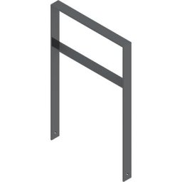 Arceau range-cycles, galvanisé à chaud, mica de fer, version rectangulaire avec traverse, l x p 750 x 80 mm