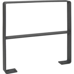Arceau de stationnement GILA, acier 70 x 10 mm, avec barre au niveau des genoux, galvanisé à chaud