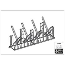 Support d'appui pour cycles, modèle 4500 XBF, double face, 2 x 4 emplacements