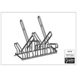 Support d'appui pour cycles, modèle 2500 XBF, double face, 2 x 2 emplacements