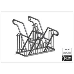 Support d'appui pour cycles, modèle 4600 XBF, double face, 2 x 2 emplacements