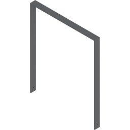Arceau range-cycles, galvanisé à chaud, mica de fer, version rectangulaire, l x p 1000 x 80 mm