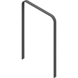 Arceau range-cycles, galvanisé à chaud, mica de fer, version courbe, l x p 750 x 50 mm