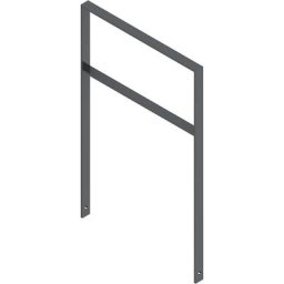 Arceau range-cycles, galvanisé à chaud, mica de fer, version rectangulaire avec traverse, l x p 750 x 50 mm
