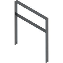 Arceau range-cycles, galvanisé à chaud, mica de fer, version rectangulaire avec traverse, l x p 1000 x 80 mm