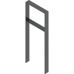 Arceau range-cycles, galvanisé à chaud, mica de fer, version rectangulaire avec traverse, l x p 450 x 80 mm