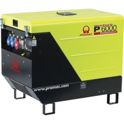 Pramac Générateur d'électricité série P, diesel, 400 / 230 V, P 6000 - puissance COP 5,2 kVA (230 V) / 6,5 kVA (400 V), 2,7 / 4,5 kW