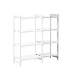 Rayonnage emboîtable modulaire en plastique PREMIUM, l x p tablettes 700 x 500 mm, rayonnage additionnel, largeur 735 mm, tablette lisse