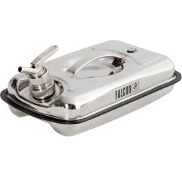 FALCON Récipient de collecte plat avec robinet doseur, inox, capacité 5 l, à partir de 5 pièces