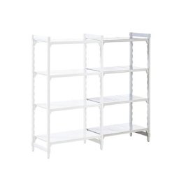 Rayonnage emboîtable modulaire en plastique PREMIUM, l x p tablettes 900 x 600 mm, rayonnage additionnel, largeur 935 mm, tablette lisse