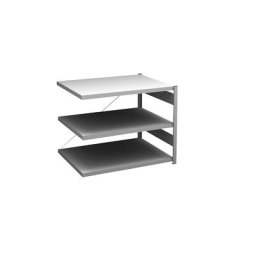 hofe Rayonnage bas emboîtable, galvanisé, hauteur 825 mm, 3 tablettes, rayonnage additionnel, profondeur tablettes 800 mm, charge max. / tablette 130 kg