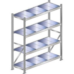 SCHULTE Rayonnage extra-large, charge max. par tablette 500 kg, largeur tablettes 2250 mm, rayonnage de base, hauteur 2500 mm, profondeur 500 mm