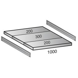 Tablette pour rayonnage emboîtable industriel, largeur tablettes 1000 mm, profondeur 700 mm