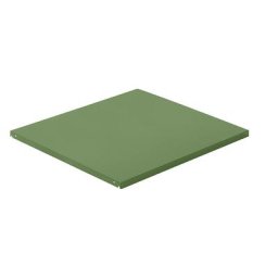 LISTA Tablette faîtière en tôle d'acier, l x p 1290 x 1260 mm, charge max. / tablette 100 kg, vert réséda