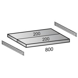 Tablette pour rayonnage emboîtable CLEANA, largeur tablettes 800 mm, profondeur 400 mm