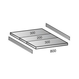 Tablette pour rayonnage emboîtable industriel, largeur tablettes 800 mm, profondeur 800 mm