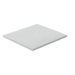 LISTA Tablette faîtière en tôle d'acier, l x p 1290 x 1260 mm, charge max. / tablette 100 kg, gris clair