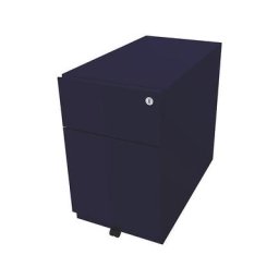 BISLEY Caisson roulant Note™, avec 1 tiroir pour DS, 1 tiroir universel, h x l x p 495 x 300 x 565 mm, avec barre servant de poignée, bleu oxford
