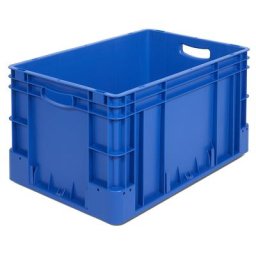 Bac industriel pour charges lourdes, capacité 60 l, L x l x h 600 x 400 x 320 mm, lot de 3, bleu