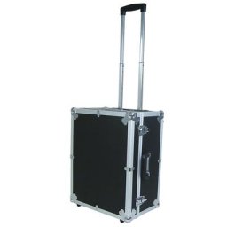 VISO Caisse de transport rembourrée, avec deux roulettes et barre de traction télescopique, L x l x h 450 x 350 x 210 mm
