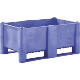 Caisse-palette en polyéthylène, capacité 320 l, modèle à 2 semelles, 6 pièces et +