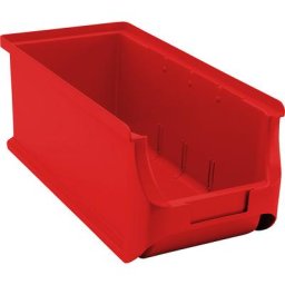 Bac à bec, L x l x h 320 x 150 x 125 mm, lot de 18, rouge