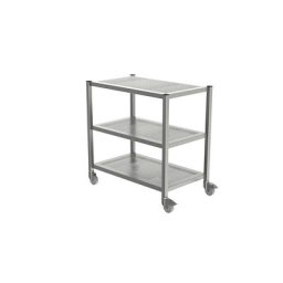 Table mobile pour salle blanche, en inox, 3 niveaux, longueur 1000 mm