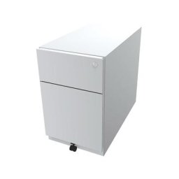 BISLEY Caisson roulant Note™, avec 1 tiroir pour DS, 1 tiroir universel, h x l x p 495 x 300 x 565 mm, avec barre servant de poignée, blanc trafic