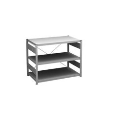 hofe Rayonnage bas emboîtable, galvanisé, hauteur 825 mm, 3 tablettes, rayonnage de base, profondeur tablettes 600 mm, charge max. / tablette 140 kg