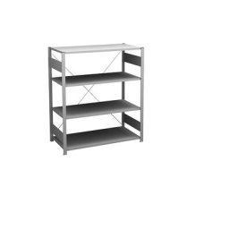 hofe Rayonnage bas emboîtable, galvanisé, hauteur 1200 mm, 4 tablettes, rayonnage de base, profondeur tablettes 500 mm, charge max. / tablette 140 kg