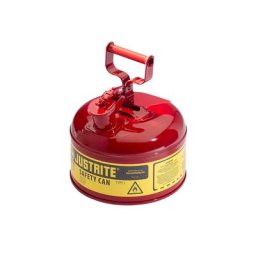 Justrite Récipient de collecte en acier, capacité 4 l, rouge