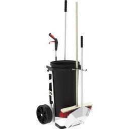 FLORA Chariot de collecte des déchets EASY ARENA, avec bac de 60 litres, avec pince ramasse-déchets, balai, pelle