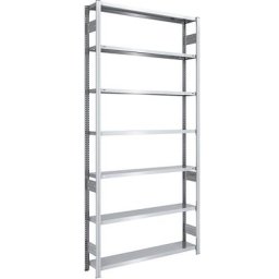 eurokraft pro Rayonnage emboîtable de stockage galvanisé, h x l 3000 x 1300 mm, avec 7 tablettes en acier, rayonnage de base, charge max. / tablette 200 kg, profondeur 300 mm