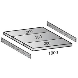 Tablette pour rayonnage emboîtable CLEANA, largeur tablettes 1000 mm, profondeur 700 mm