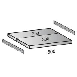 Tablette pour rayonnage emboîtable CLEANA, largeur tablettes 800 mm, profondeur 500 mm