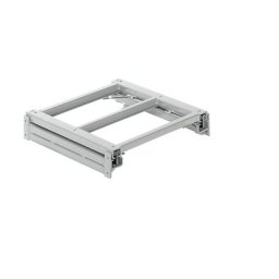 LISTA Tablette coulissante, l x p 890 x 860 mm, charge max. / tablette 1000 kg, coulissant à 100 % de la profondeur, gris clair