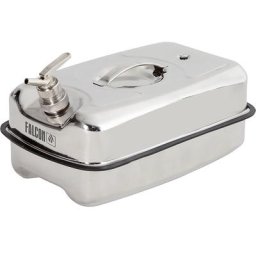 FALCON Récipient de collecte plat avec robinet doseur, inox, capacité 20 l