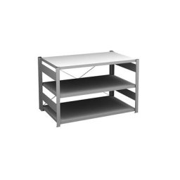 hofe Rayonnage bas emboîtable, galvanisé, hauteur 825 mm, 3 tablettes, rayonnage de base, profondeur tablettes 800 mm, charge max. / tablette 190 kg