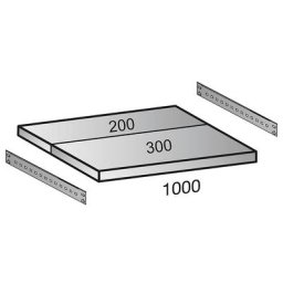 Tablette pour rayonnage emboîtable industriel, largeur tablettes 1000 mm, profondeur 500 mm