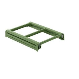 LISTA Tablette coulissante, l x p 890 x 1260 mm, charge max. / tablette 800 kg, coulissant à 100 % de la profondeur, vert réséda
