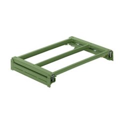 LISTA Tablette coulissante, l x p 1290 x 860 mm, charge max. / tablette 1000 kg, coulissant à 100 % de la profondeur, vert réséda