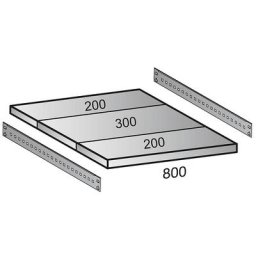 Tablette pour rayonnage emboîtable CLEANA, largeur tablettes 800 mm, profondeur 700 mm