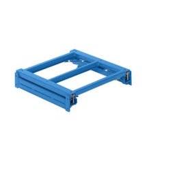 LISTA Tablette coulissante, l x p 1290 x 1260 mm, charge max. / tablette 800 kg, coulissant à 100 % de la profondeur, bleu clair