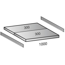 Tablette pour rayonnage emboîtable CLEANA, largeur tablettes 1000 mm, profondeur 600 mm
