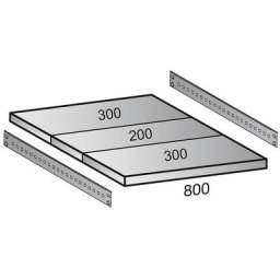 Tablette pour rayonnage emboîtable industriel, largeur tablettes 1000 mm, profondeur 800 mm