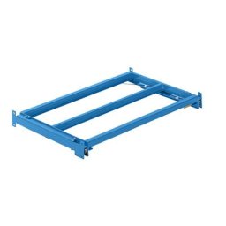 LISTA Tablette coulissante, l x p 1290 x 860 mm, charge max. / tablette 1000 kg, coulissant à 65 % de la profondeur, bleu clair